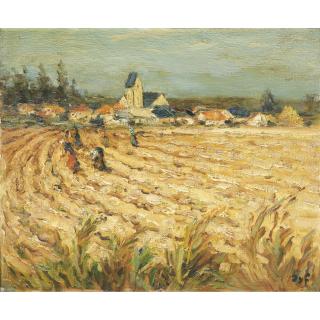 Marcel Dreyfus - Les Glaneuses, Femmes Dans Un Champ De Blémarcel Dyf ; Gleaners, Women In A Wheat Field ; Signed Lower Right ; Oil On Canvas