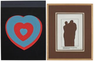 Marcel Duchamp - Coeurs Volants (Fluttering Hearts) and Announcement for the Exhibition \'Doors\' [Two Works]