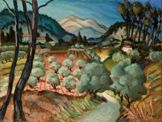 Marcel Dyf - Arbres de Provence, région d\'Aix-en-Provence