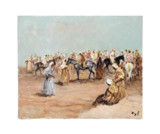 Marcel Dyf - Avant la fantasia (Maroc, près de Taroudant)