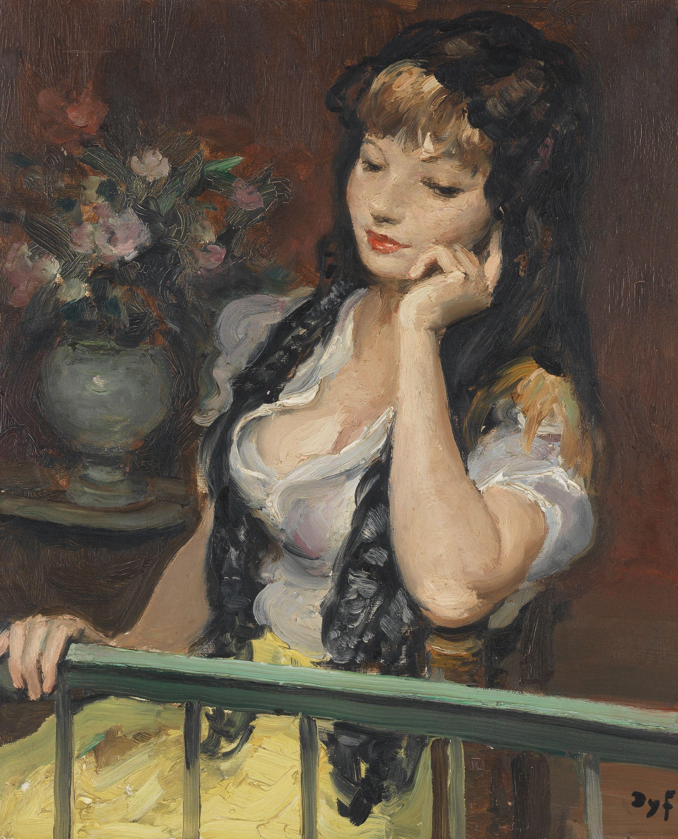 Marcel Dyf - Claudine au balcon