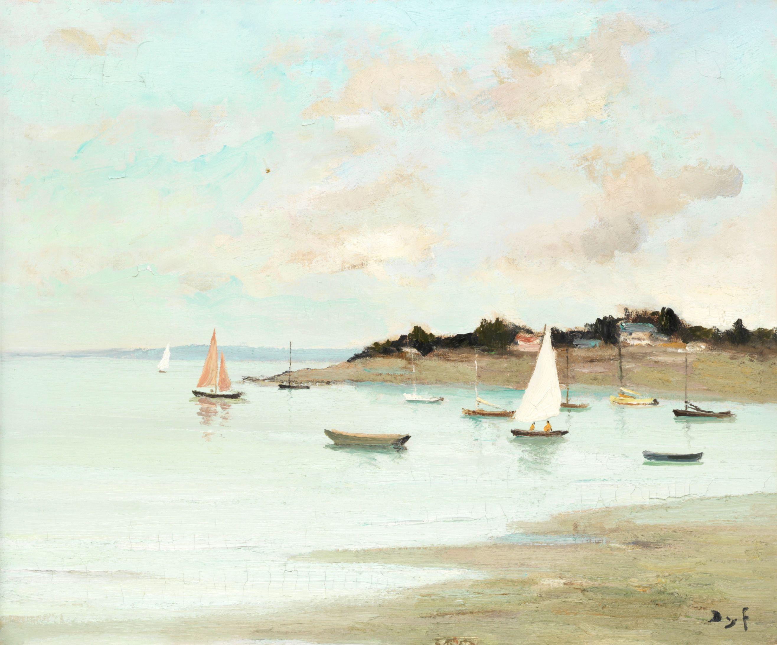Marcel Dyf - Départ de voiliers, Bretagne