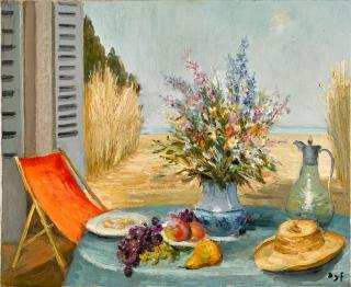 Marcel Dyf - Fenêtre ouverte sur la mer (Provence)