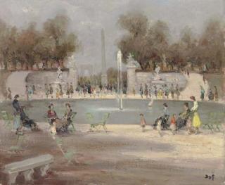 Marcel Dyf - Jardin des Tuileries à Paris