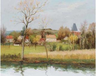 Marcel Dyf - La rivière à Berchères