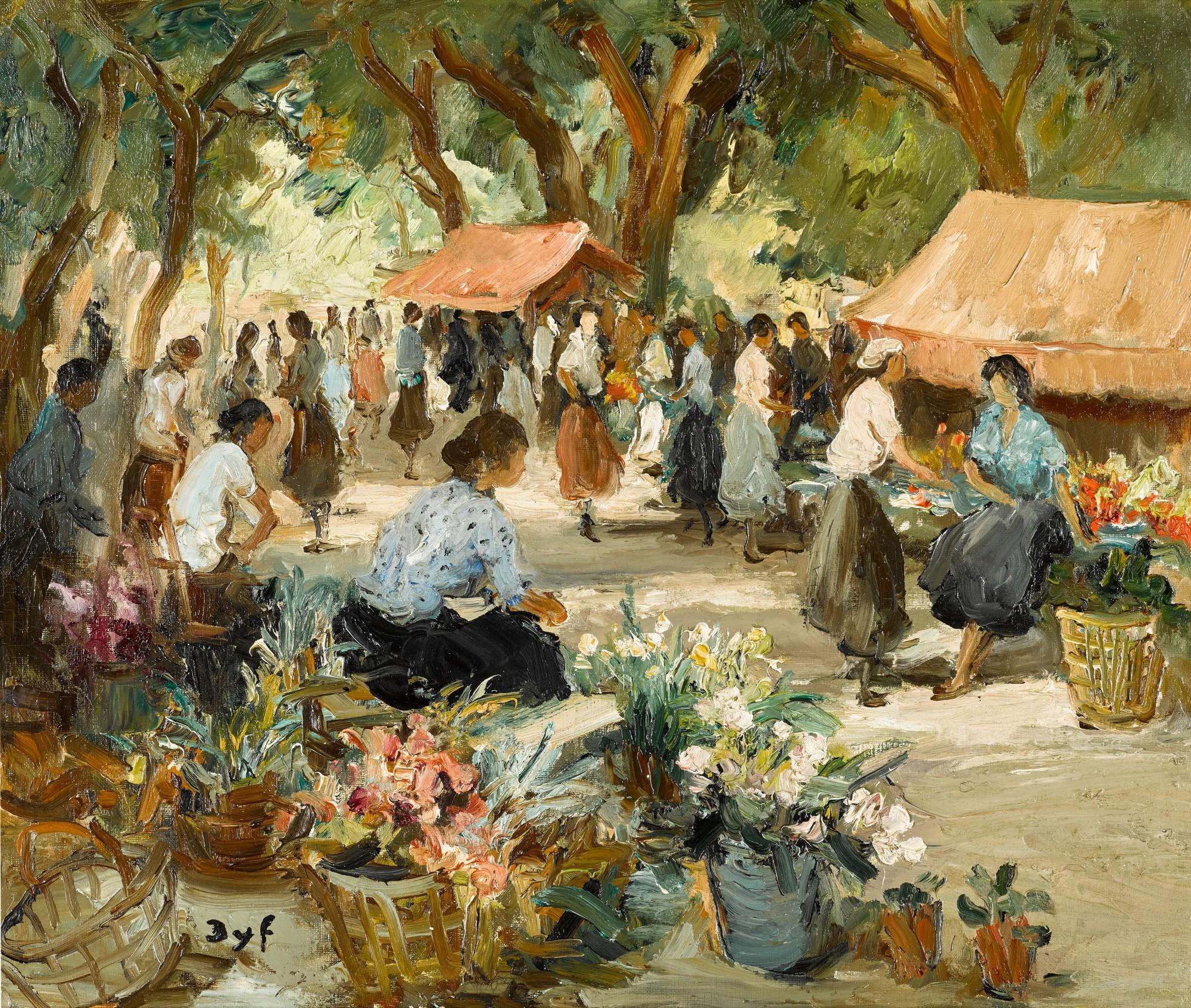 Marcel Dyf - Marché aux fleurs
