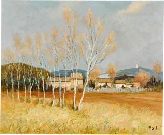 Marcel Dyf - Peupliers En Provence À Maussane