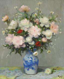 Marcel Dyf - Pivoines Et Gypsophiles