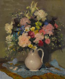 Marcel Dyf - Pivoines et iris