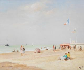 Marcel Dyf - Plage de Trouville, Normandie