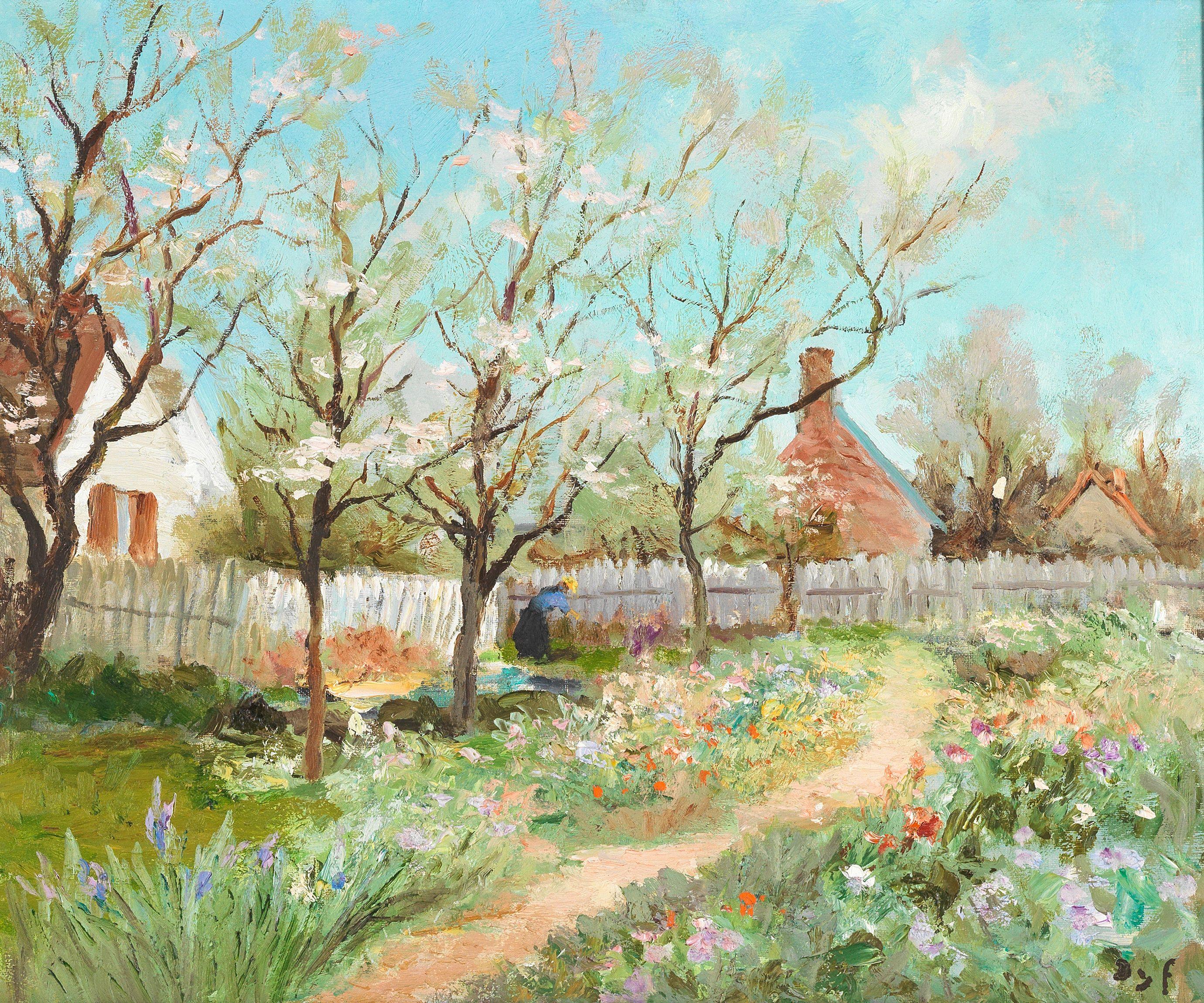 Marcel Dyf - Verger En Fleurs À Williamsburg, Virginie, Usa