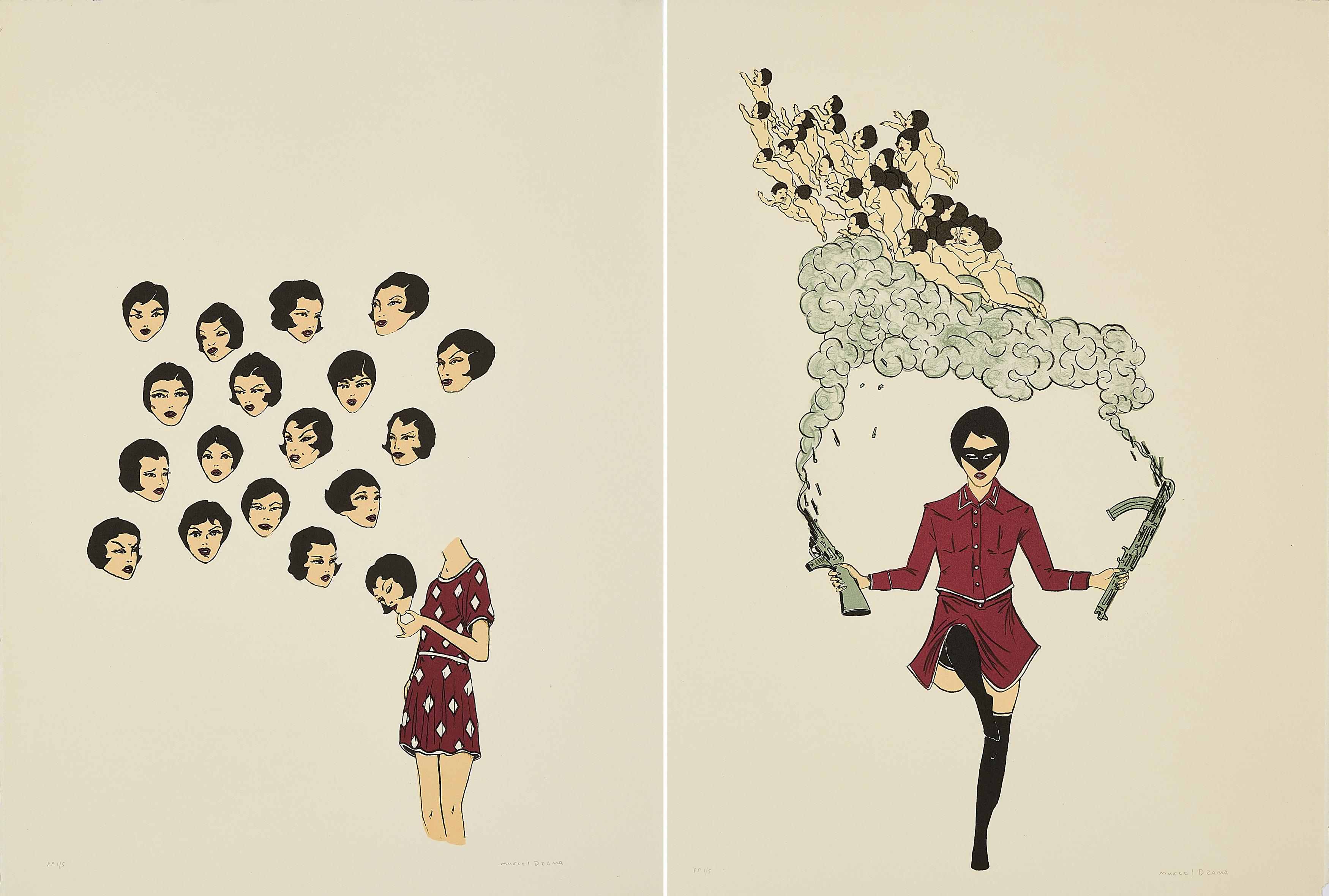 Farewell loved Ones / Who am I now?. by Marcel Dzama | Art.Salon