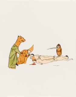 Marcel Dzama - Ohne Titel (Ascent to the fifth)