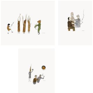 Marcel Dzama - Untitled (I, Ii & Iii)