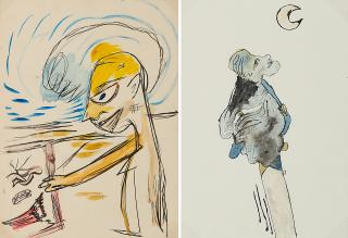 Marcel Eichner - Konvolut von 2 Papierarbeiten.