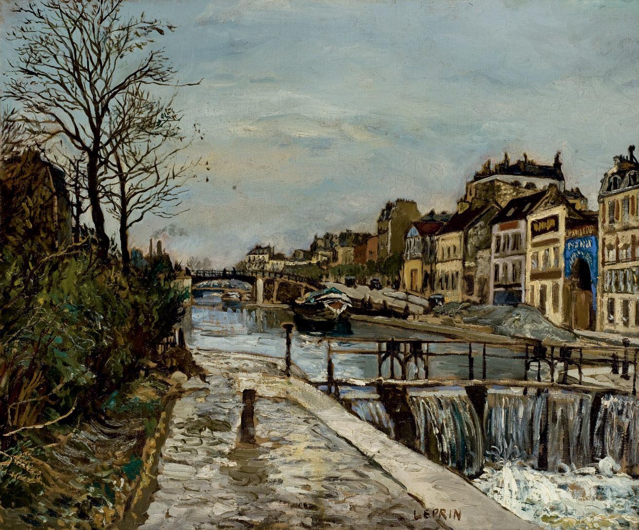 Marcel Francois Leprin - Le canal Saint-Martin