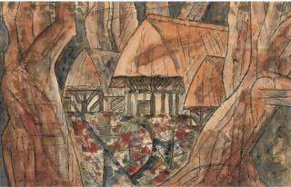 Marcel Gromaire - Chaumières Normandes