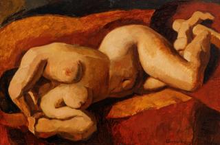 Marcel Gromaire - Grand nu rouge