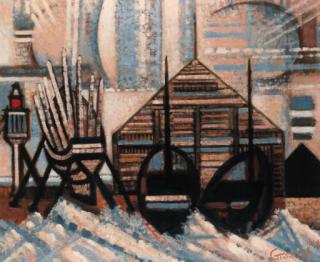 Marcel Gromaire - Hangar à bateaux