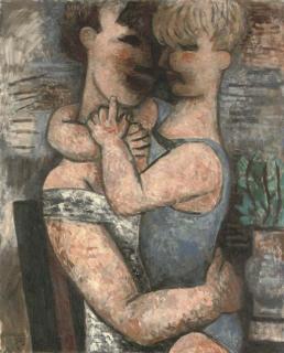 Marcel Gromaire - Intimité (Mère et enfant)