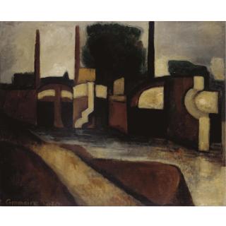 Marcel Gromaire - Les Péniches Sur La Sambre