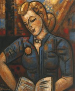 Marcel Gromaire - Liseuse, D\'Après Hélène Madelin