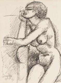 Marcel Gromaire - Nu assis