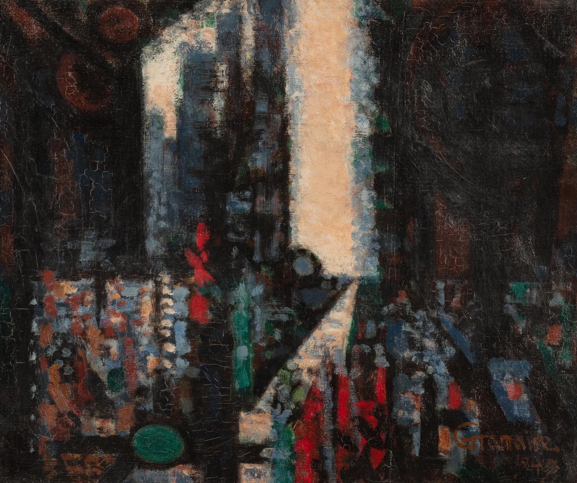 Marcel Gromaire - Paysage avec fleurs des champs