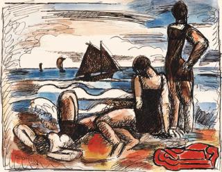 Marcel Gromaire - Scène de plage