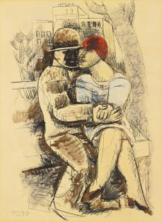 Marcel Gromaire - Sur Le Banc