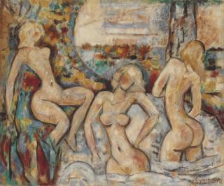 Marcel Gromaire - Trois baigneuses