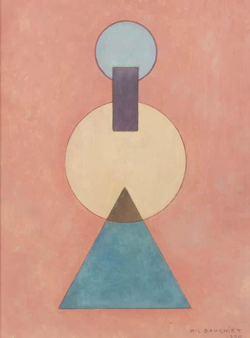 Marcel Louis Baugniet - 2 circles, 1 rectangle, 1 triangle