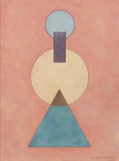 Marcel Louis Baugniet - 2 circles, 1 rectangle, 1 triangle