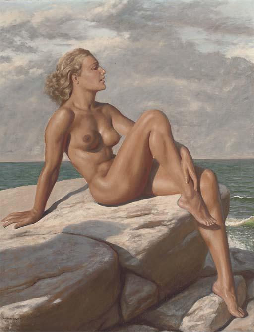 Marcel Renée Herrfeldt - A Young Beauty On The Rock