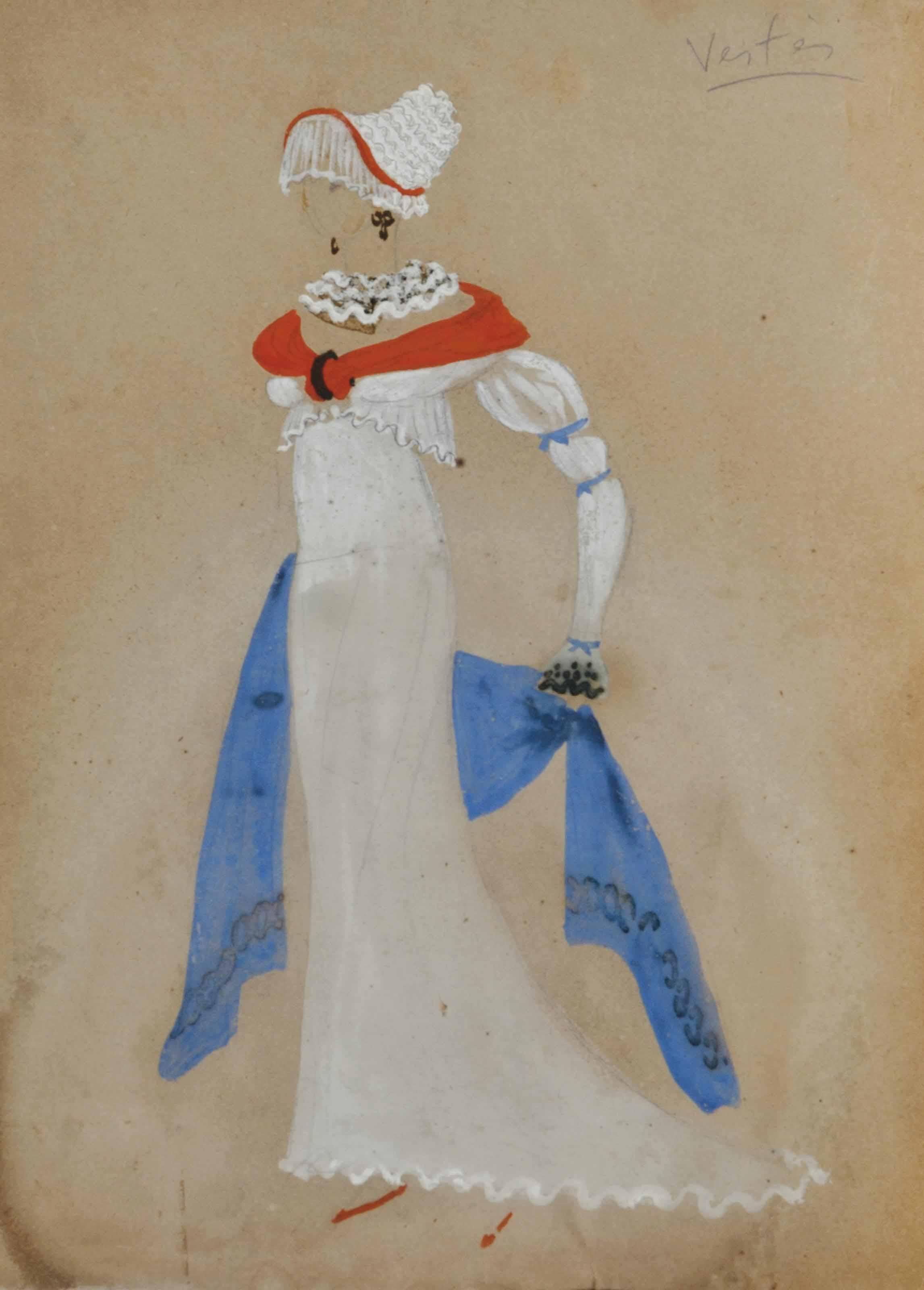 Marcel Vertès - Femme En Costume (Study)