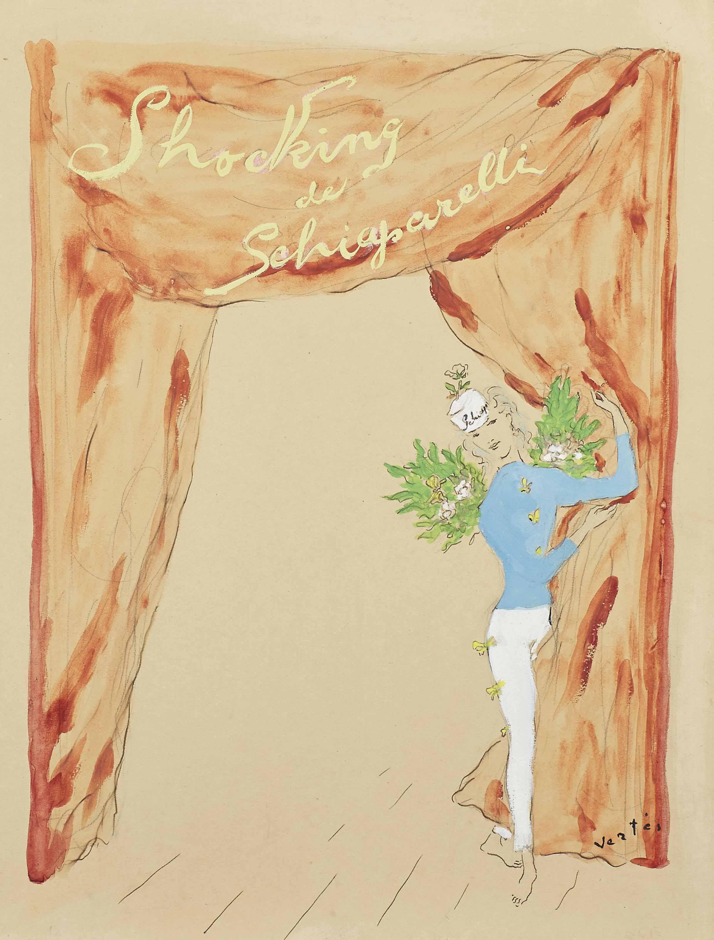 Marcel Vertès - Shocking (Projet D\'Affiche)