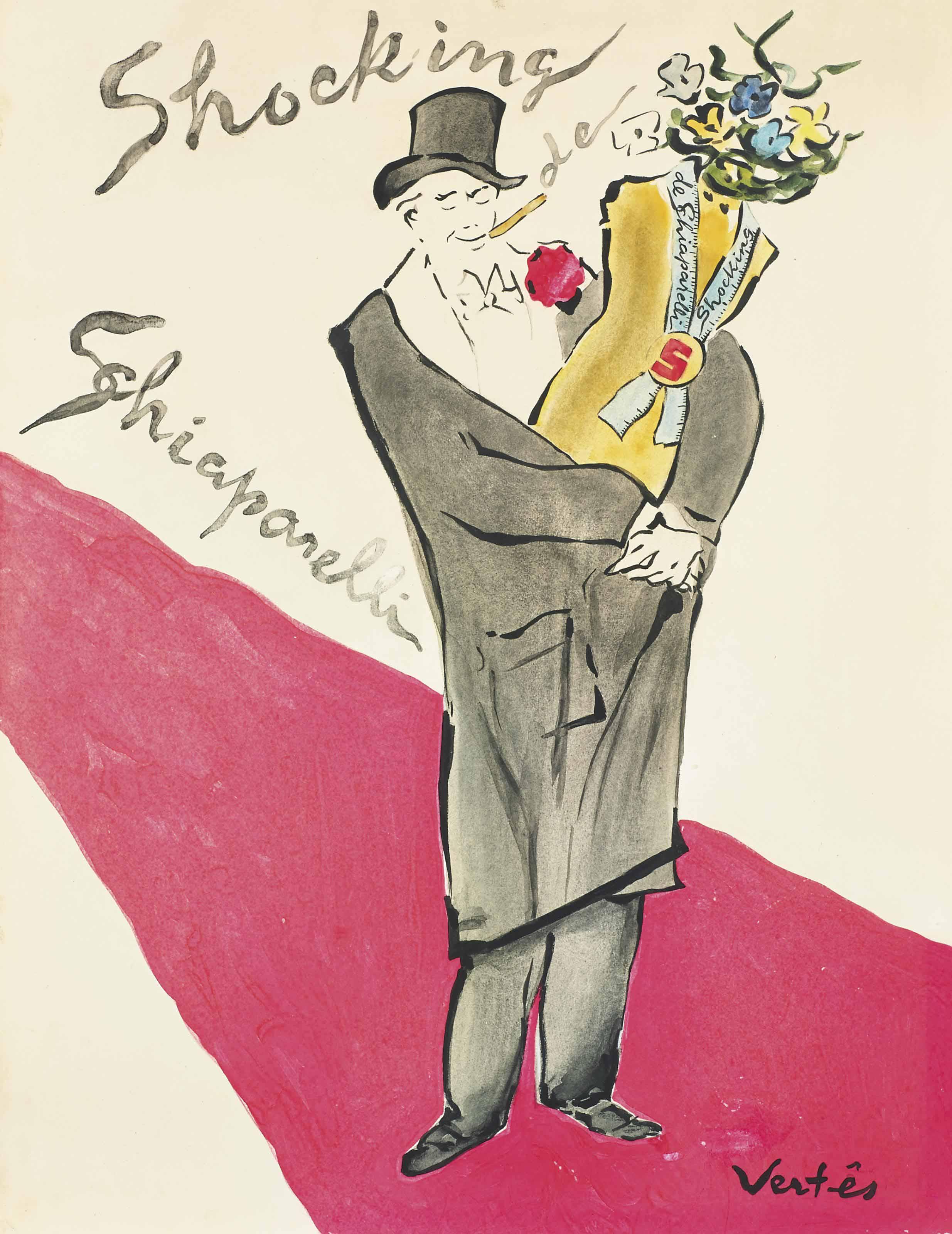Marcel Vertès - Shocking (Projet D\'Affiche)