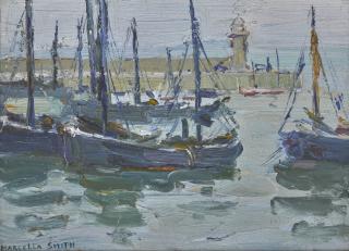 Marcella Smith - Boats In The Harbour St Ives; Old Buildings In St Ives, Cornwall