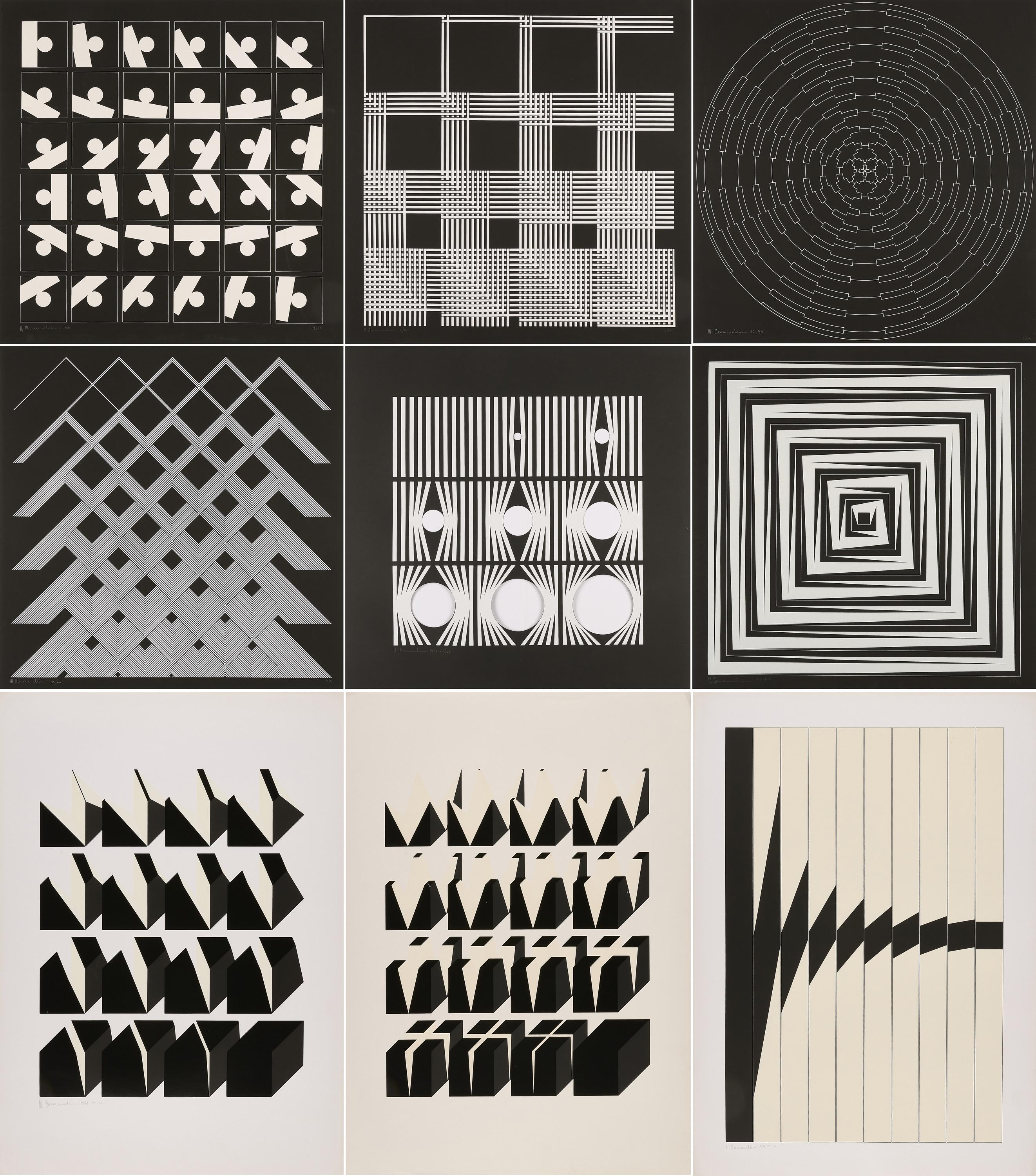 Marcello Morandini - Konvolut von 11 Serigrafien.