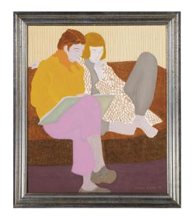 March Avery - Untitled (seated couple on a sofa)