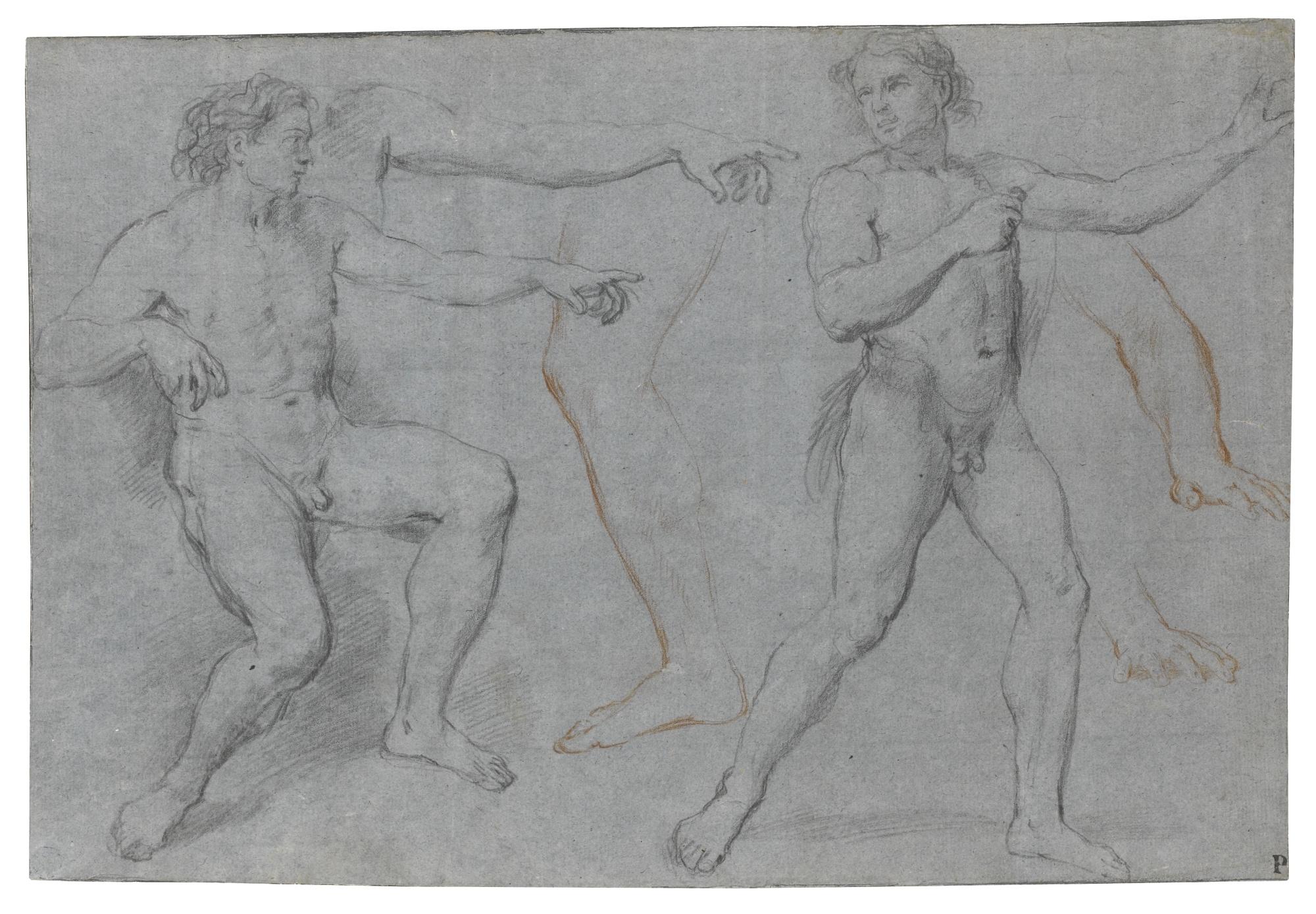 Marco Benefial - Two Male Nudes, And Separate Studies Of A Leg, A Left Arm And A Right Hand 