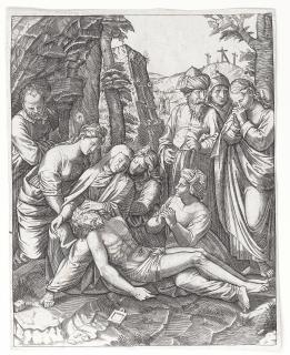 Marco Dente - Laocoön and his two sons being attacked by serpent