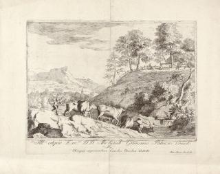 Marco Ricci - Die Landschaft mit der Kuhherde.