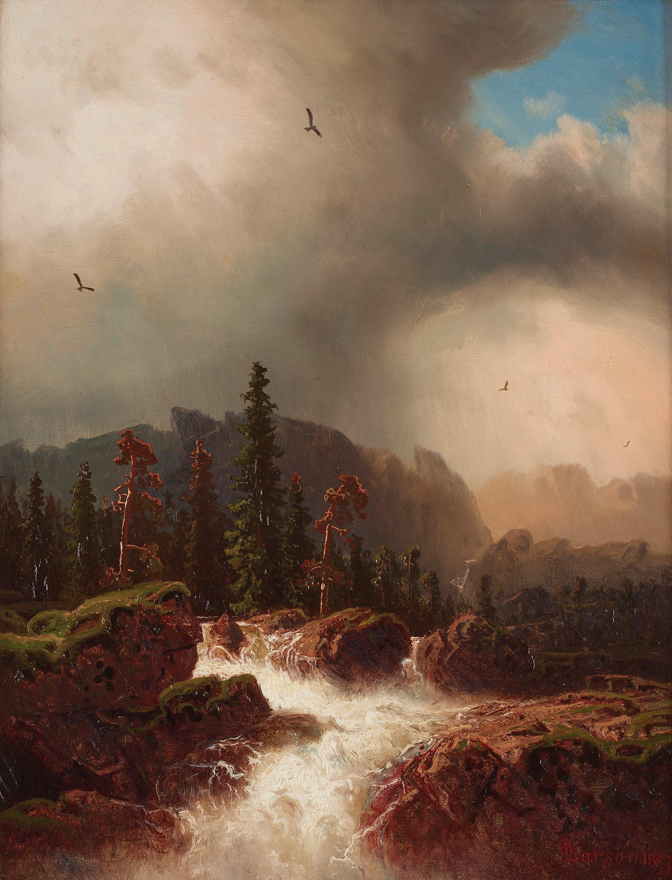 Marcus Larsson - Landscape with water fall