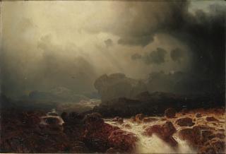 Marcus Larsson - Romantiskt landskap med virvlande vatten