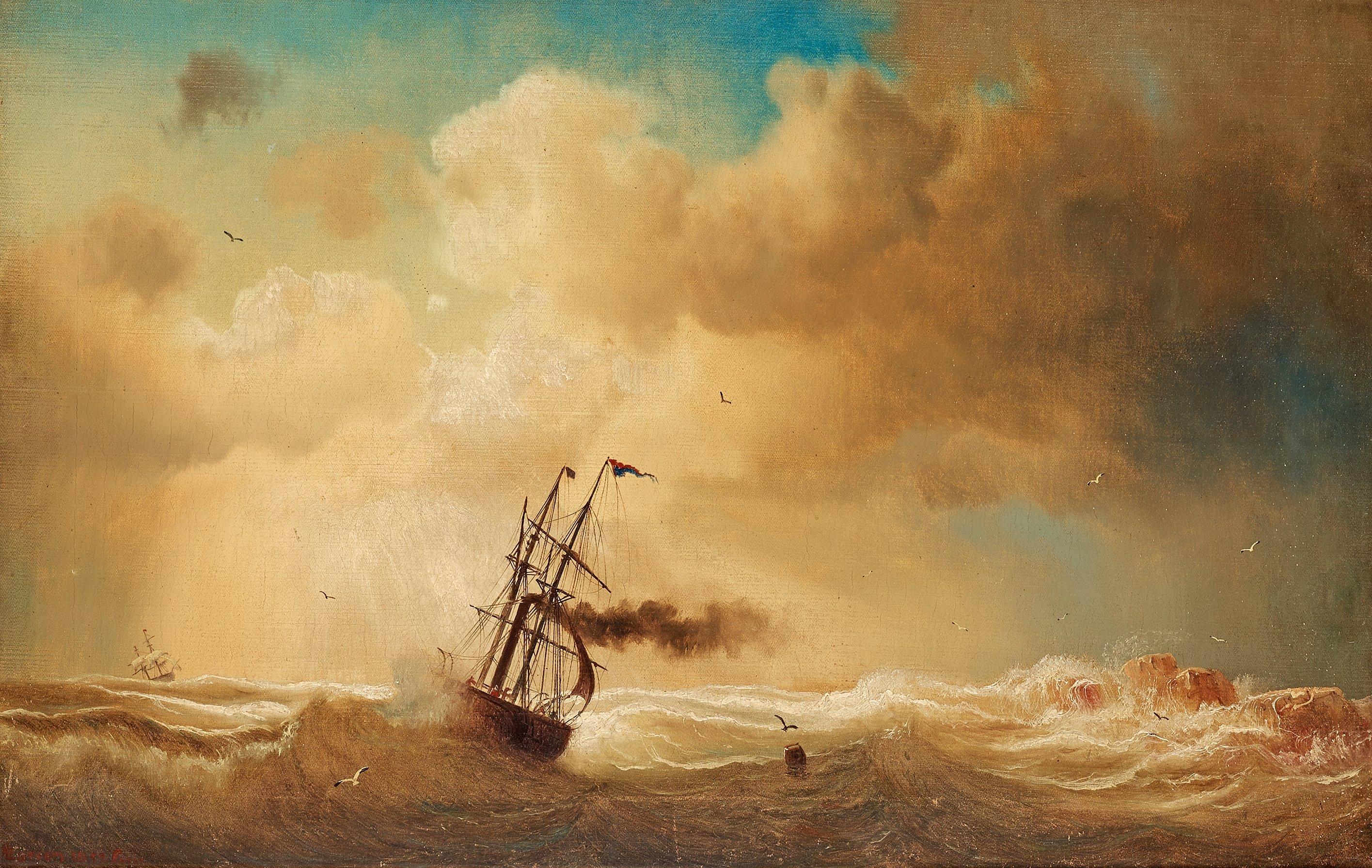 Marcus Larsson - Ship on a stormy sea