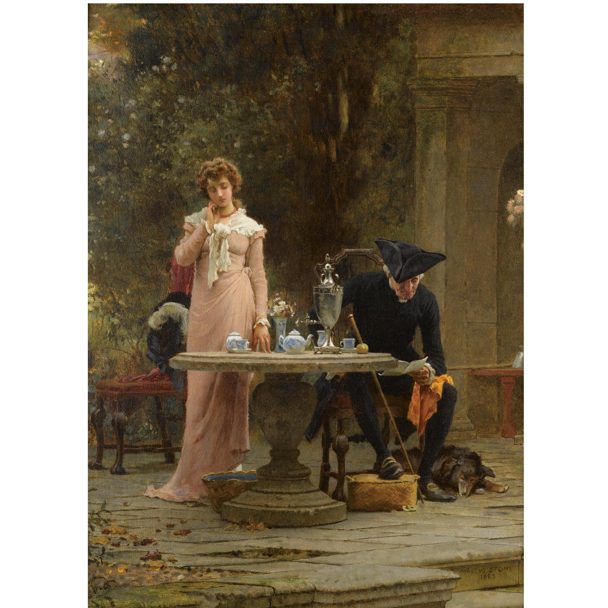 Marcus Stone R.A. - An Offer Of Marriage