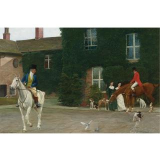 Marcus Stone R.A. - British Ready For A Morning Ride