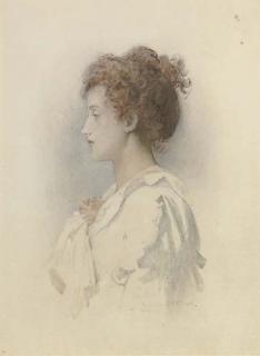 Marcus Stone, R.A. - Profile of A Young Debutante