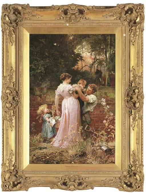 Marcus Stone, R.A. - Study for \'My Lady is a Widow and Childless\'